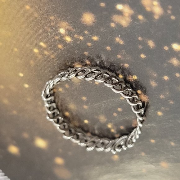 Antique Wedding band size 5 1/2 sterling - Picture 5 of 8